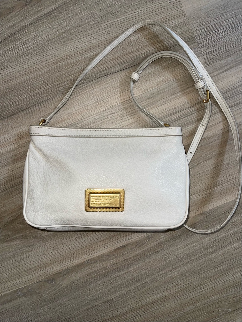 Marc by Marc Jacobs Classic Q Percy Pebbled Leather Crossbody - Cream
